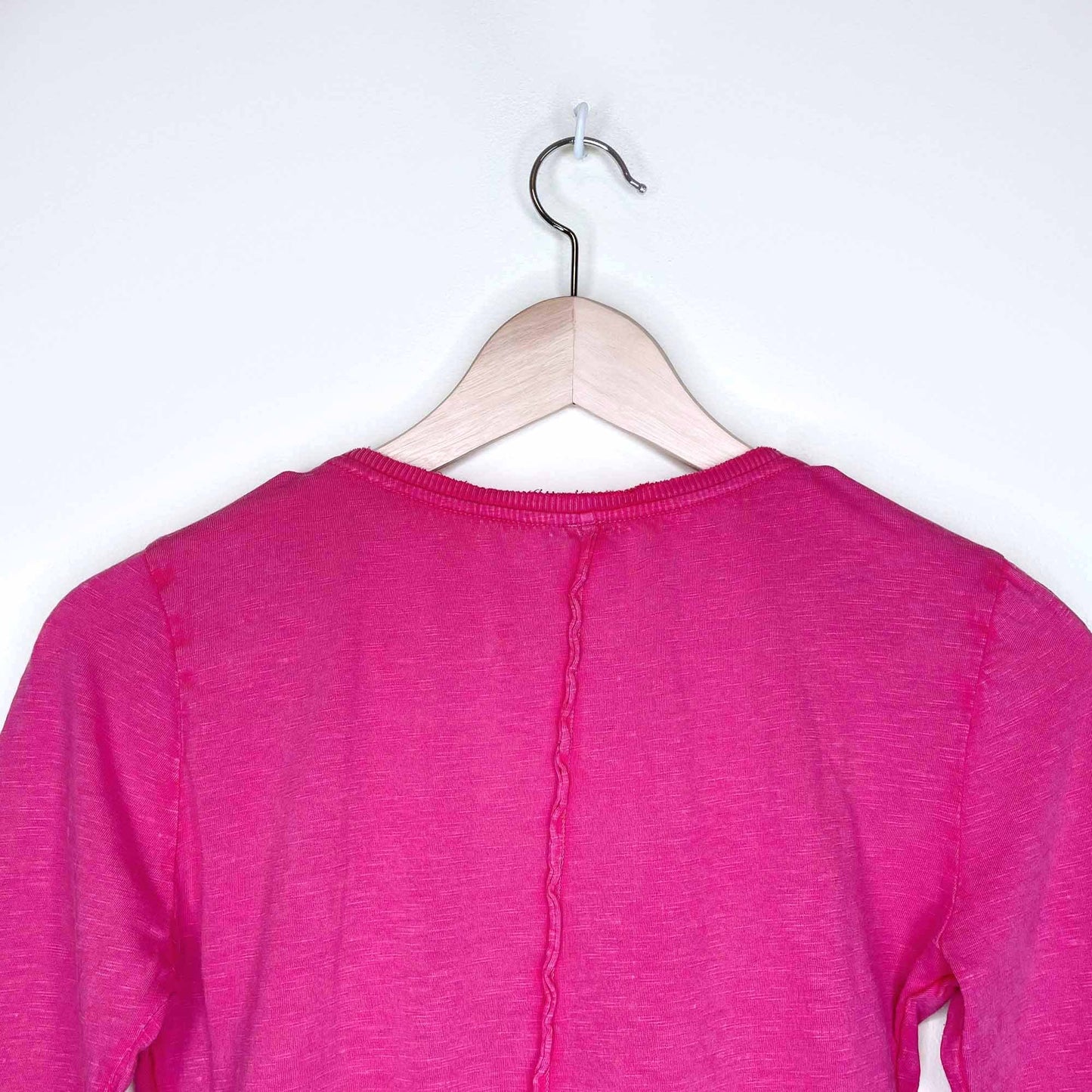 we the free lou legacy crochet henley long sleeve tee - size xs