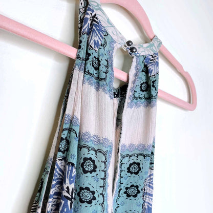 free people paisley halter drop waist tunic - size medium