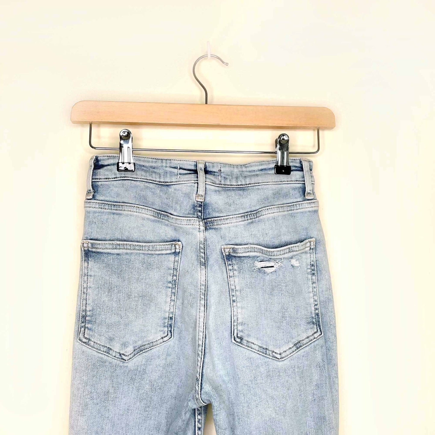 we the free people high rise button fly destroyed skinny jeans - size 26
