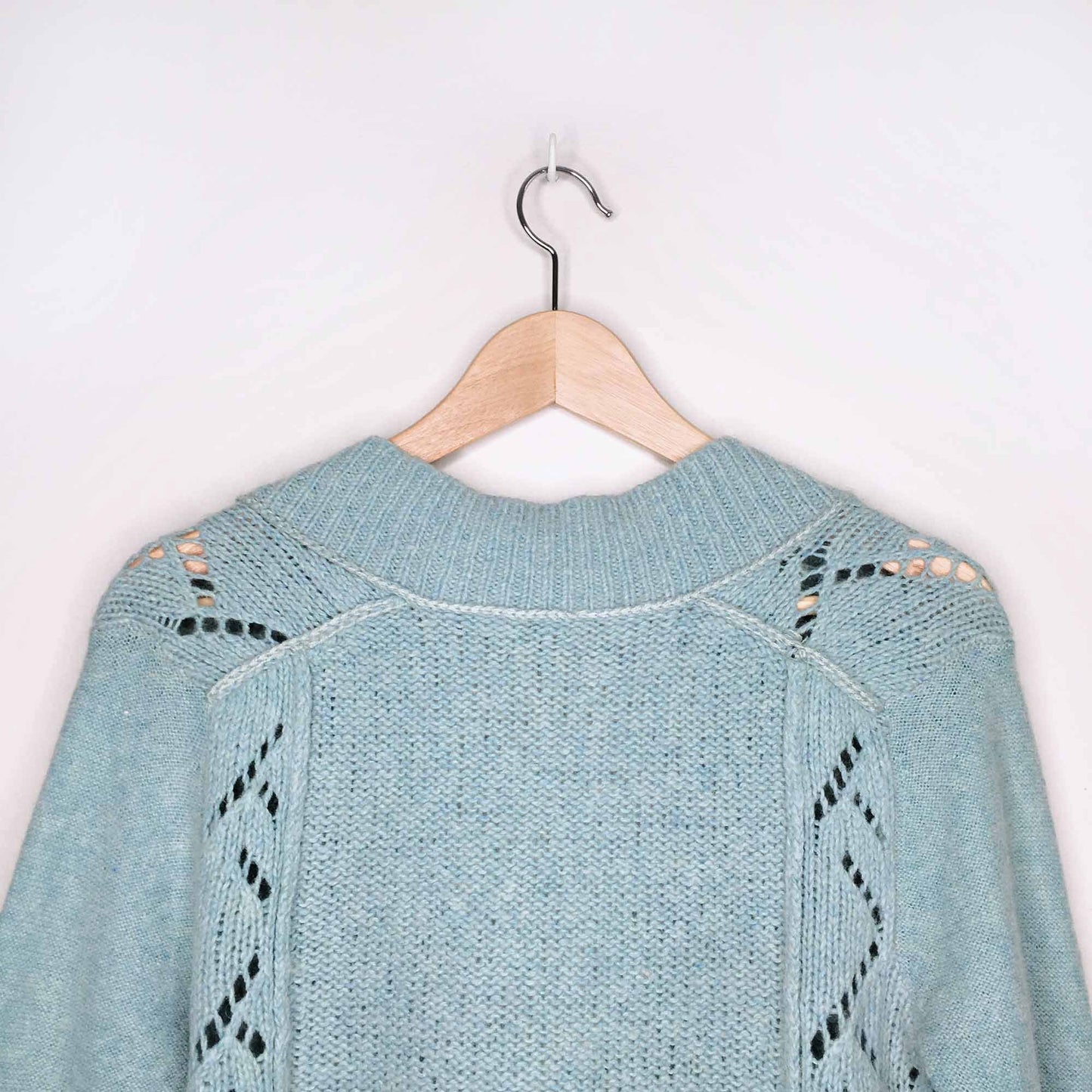 Free People eyelet ruffle wool cardigan - size Medium