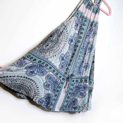 free people paisley halter drop waist tunic - size medium