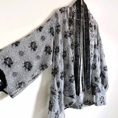 Free People ONE oversized gauzey hand-painted kimono - size xs/sm