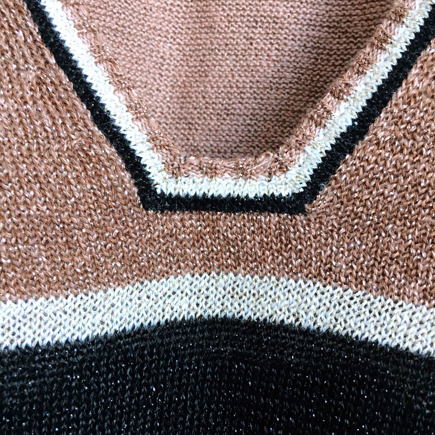 Free People Gold Dust Metallic Pullover - size Small