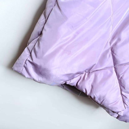 free people oversized ella puffa puffer jacket in lilac - size xs