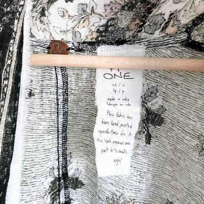 Free People ONE oversized gauzey hand-painted kimono - size xs/sm