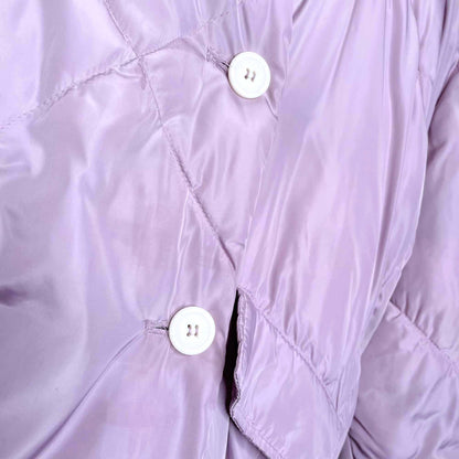 free people oversized ella puffa puffer jacket in lilac - size xs