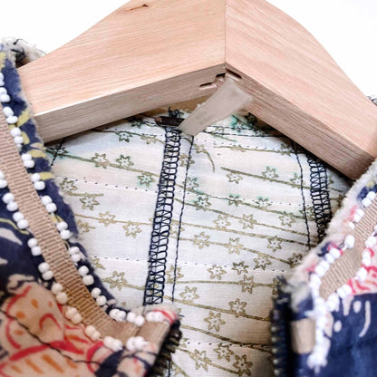 free people meadow floral quilted boho jacket - size small