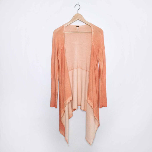 free people distressed waterfall cardigan - size medium