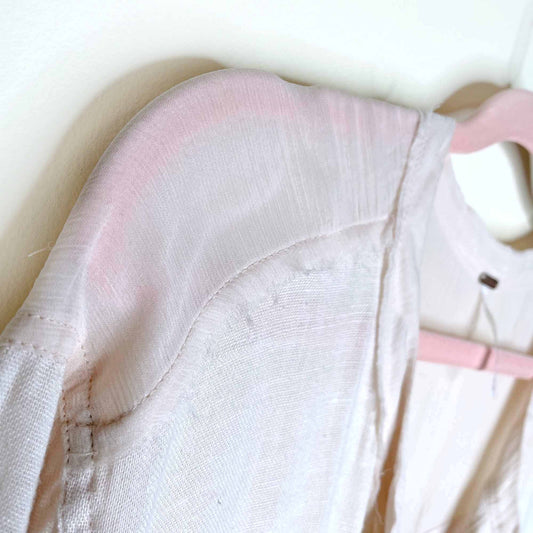 free people long sleeve boho maxi tunic shirt dress - size medium