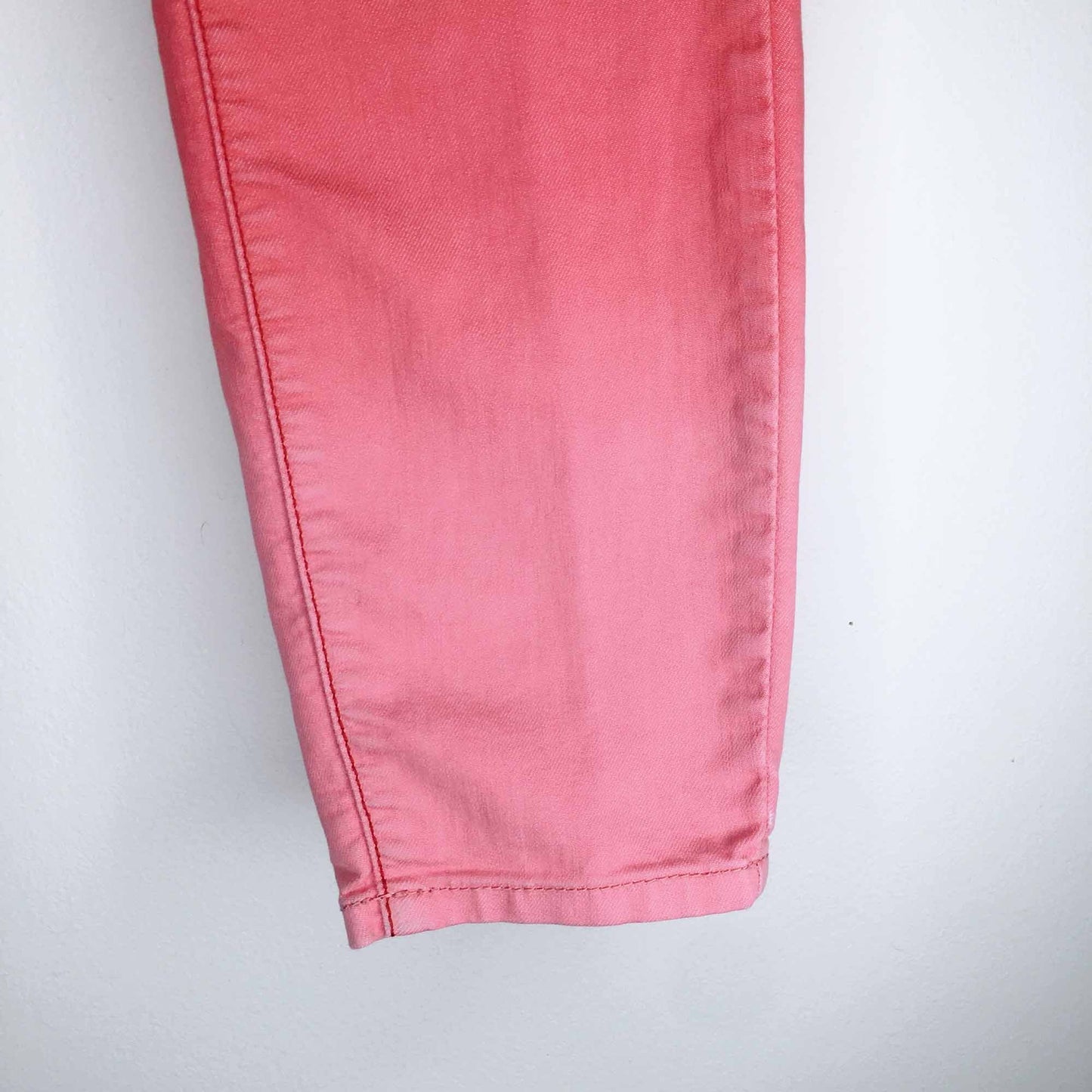 free people dip dye red ombre skinny jeans - size 26