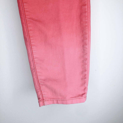free people dip dye red ombre skinny jeans - size 26