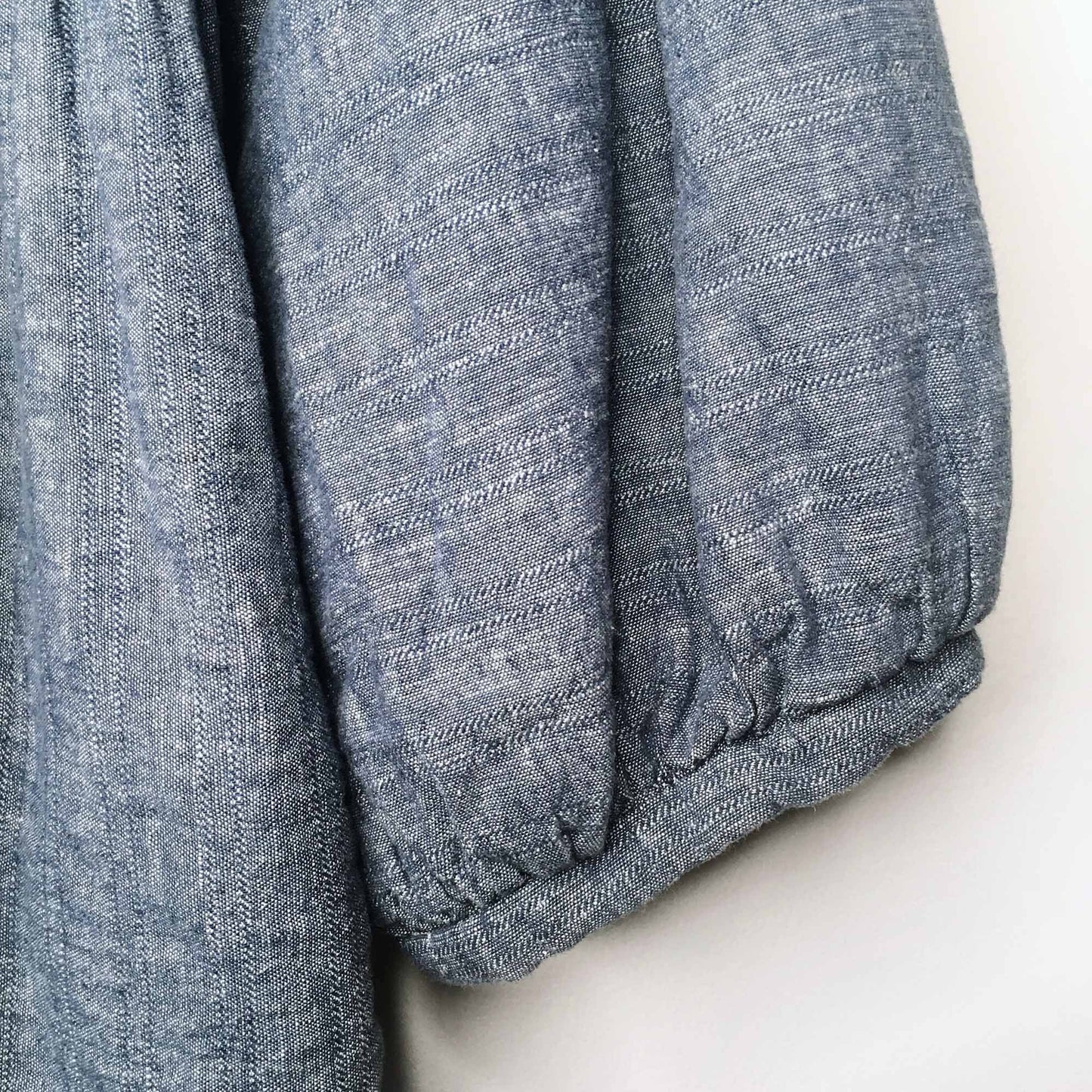 Free People chambray babydoll linen-blend jacket - size Small