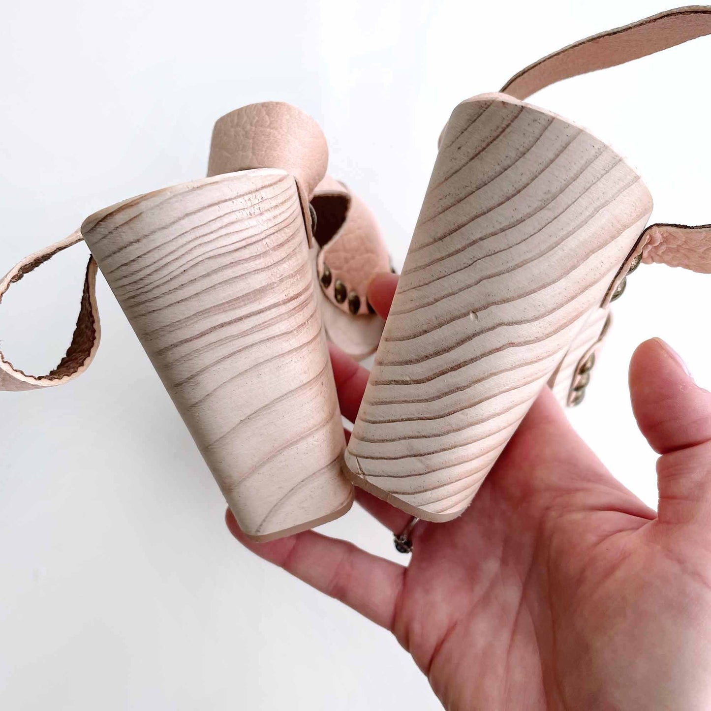 free people pasadena leather wood clog sandal - size 38