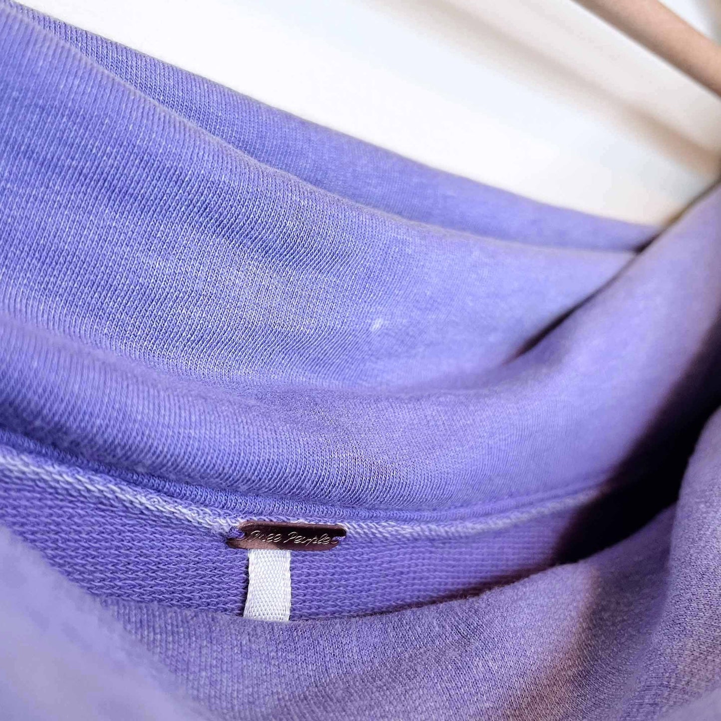 free people fold over off shoulder long sleeve top - size medium