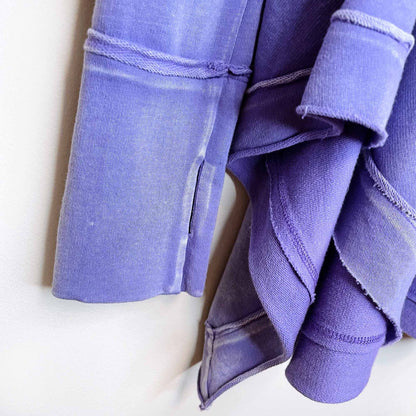 free people fold over off shoulder long sleeve top - size medium