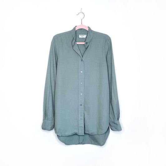 frame le tunic military button down shirt - size small