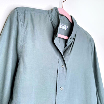 frame le tunic military button down shirt - size small