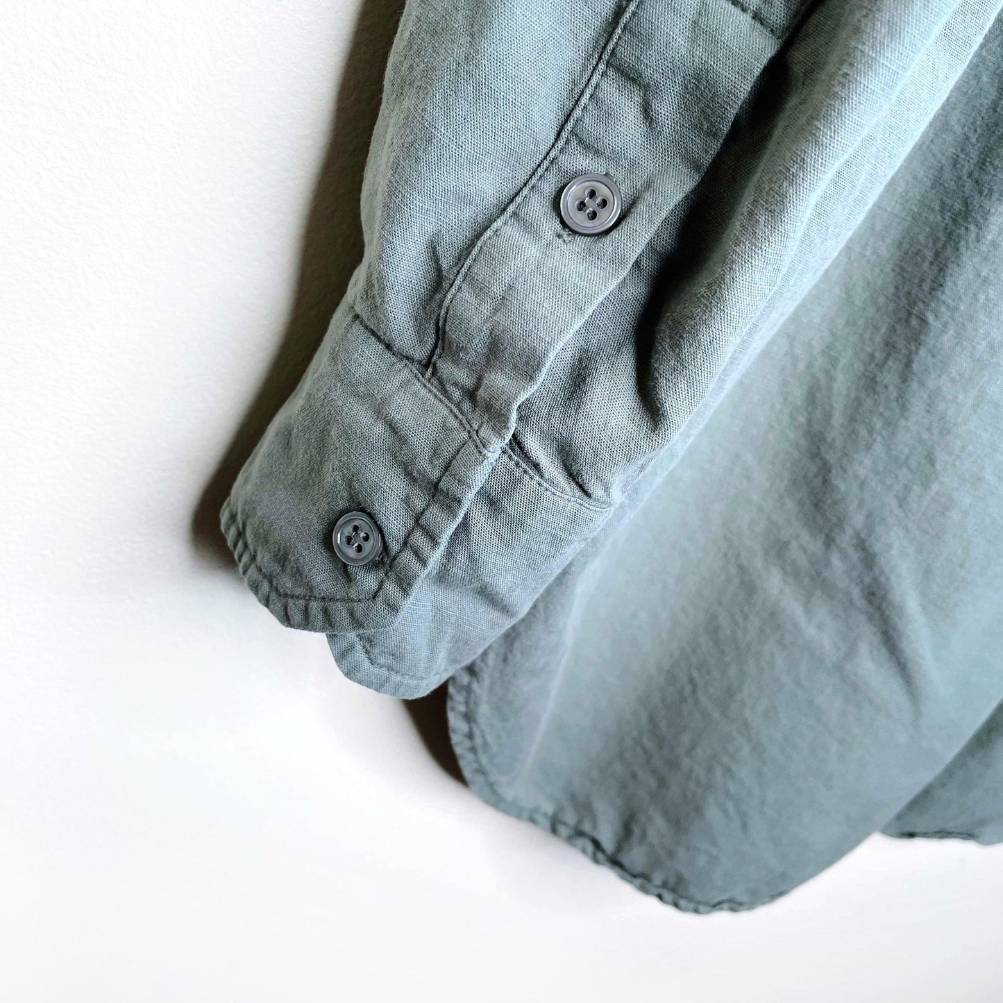 frame le tunic military button down shirt - size small