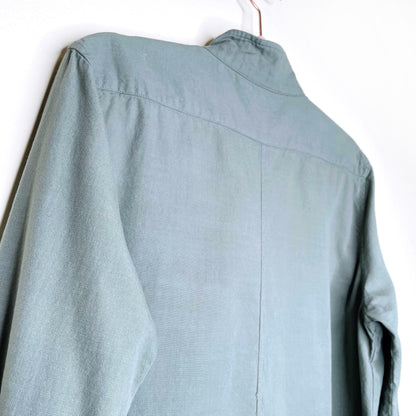 frame le tunic military button down shirt - size small