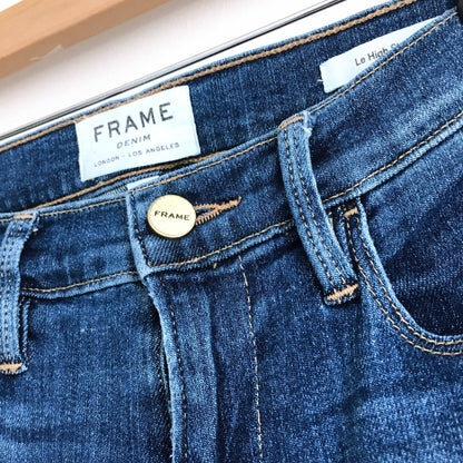 FRAME le high skinny raw edge crop fray - size 26