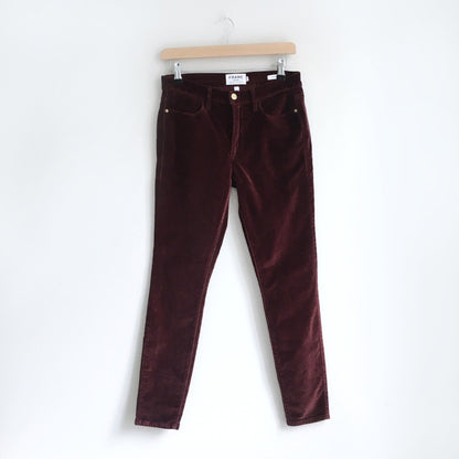 FRAME le high rise skinny velveteen - size 27