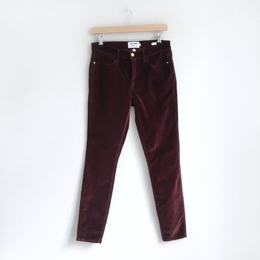 FRAME le high rise skinny velveteen - size 27