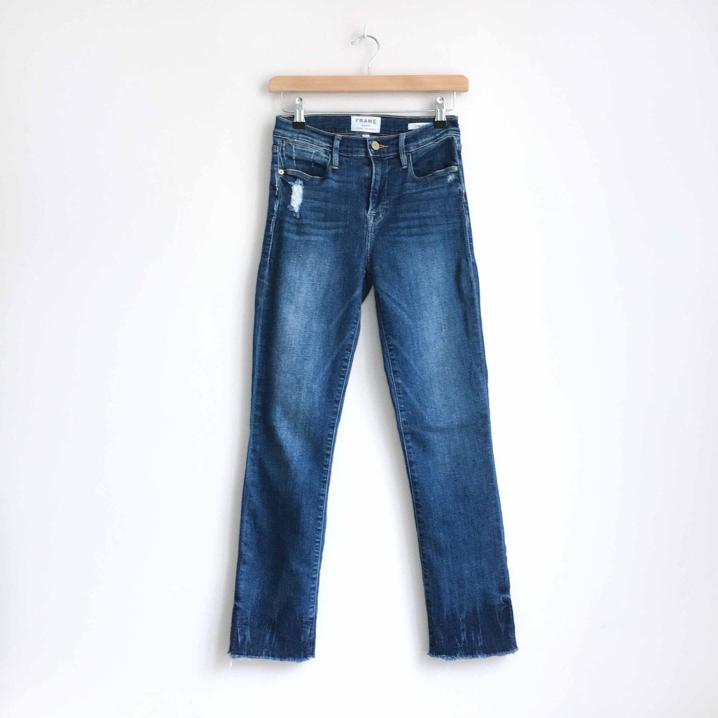 FRAME le high skinny raw edge crop fray - size 26