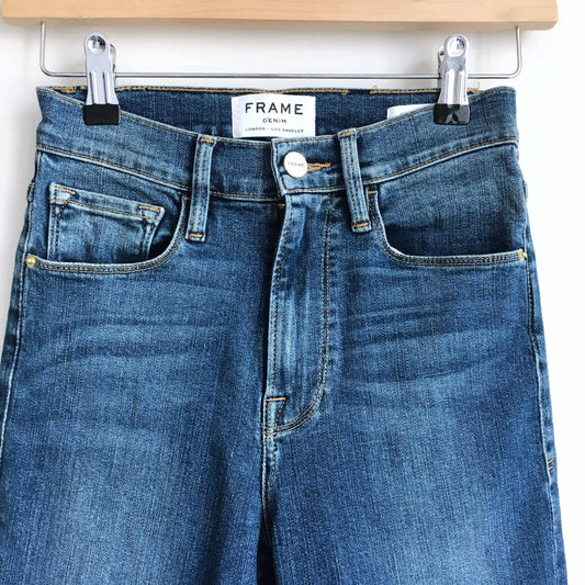 FRAME Ali High rise skinny in navy beach - size 24