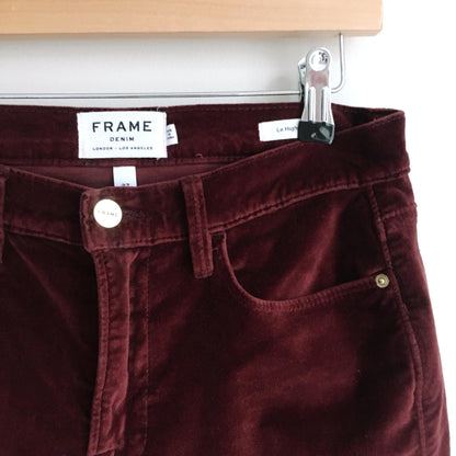 FRAME le high rise skinny velveteen - size 27