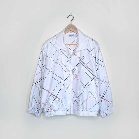 vintage koret francisca embroidered zip jacket - size large