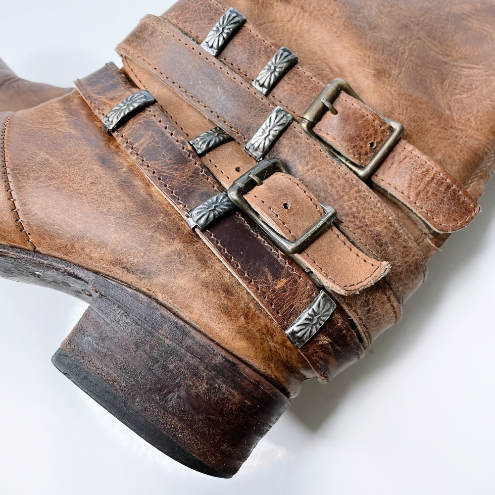 freebird brown leather drove rancher boots - size 7