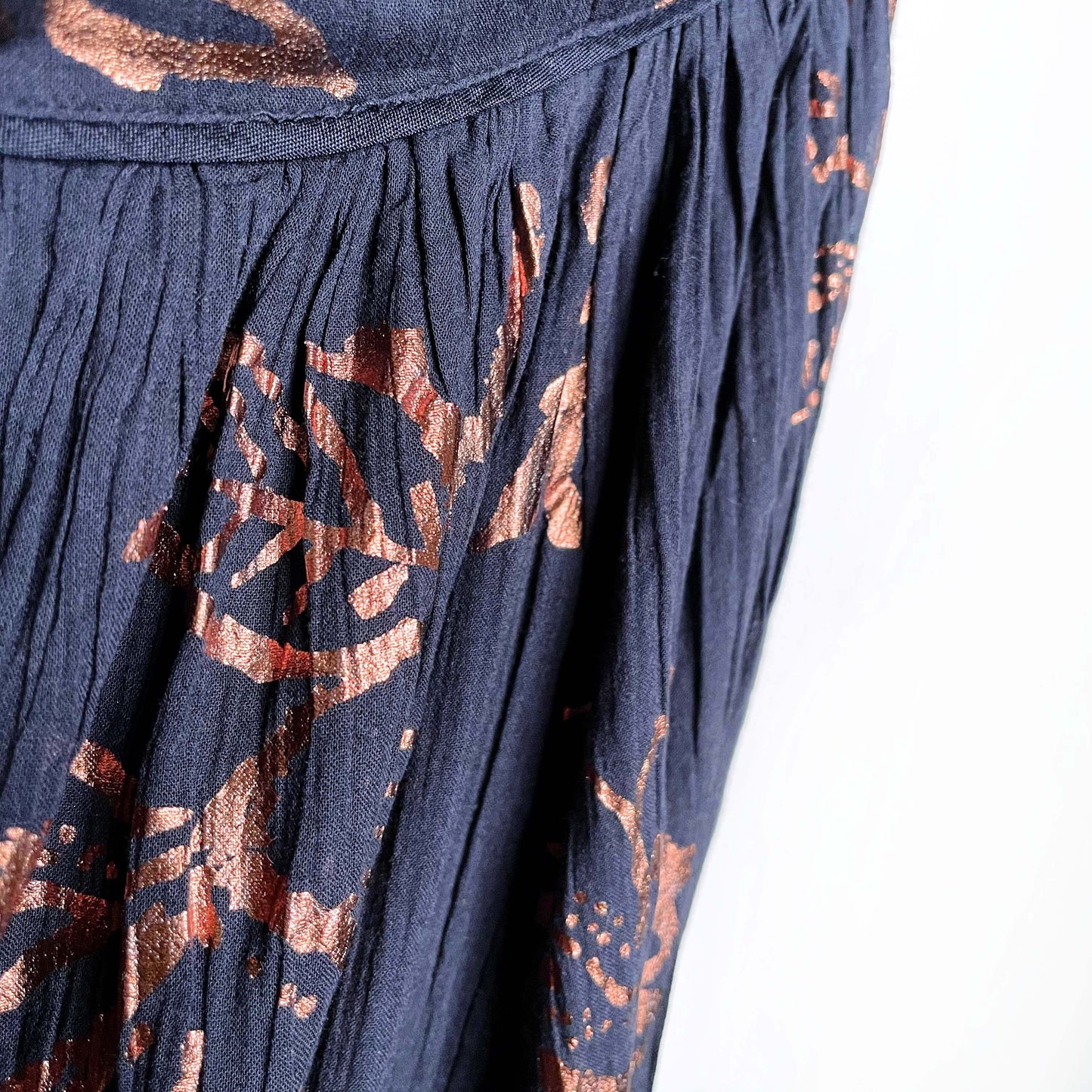 free people baja babe black strapless maxi dress - size xl