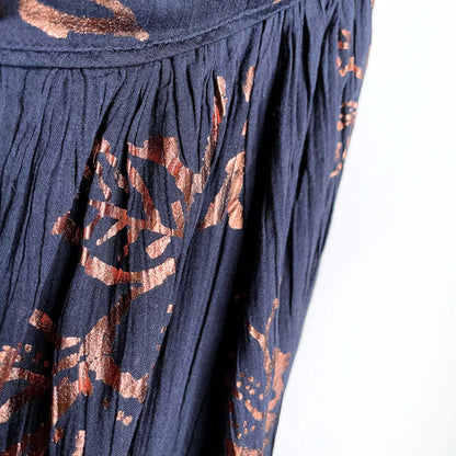 free people baja babe black strapless maxi dress - size xl