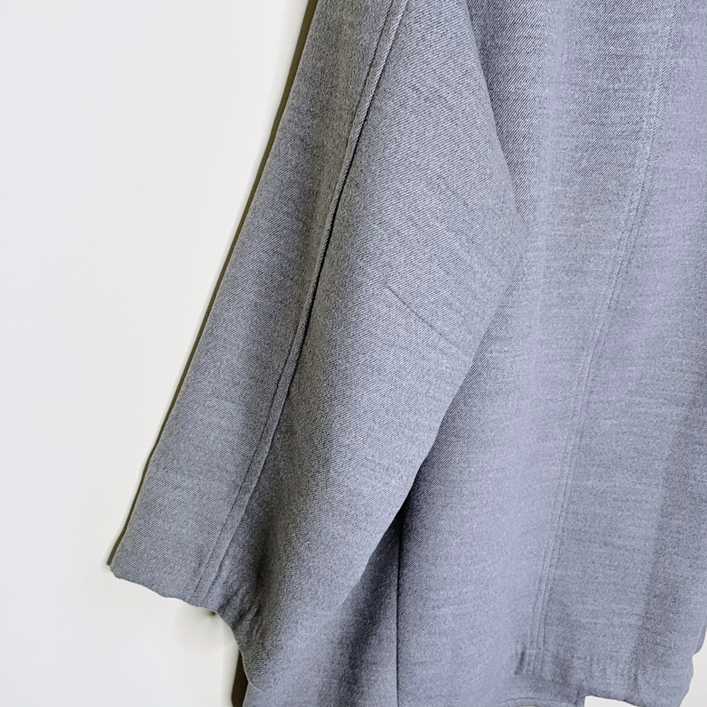 free people hannah grey double breasted pea coat - size xl