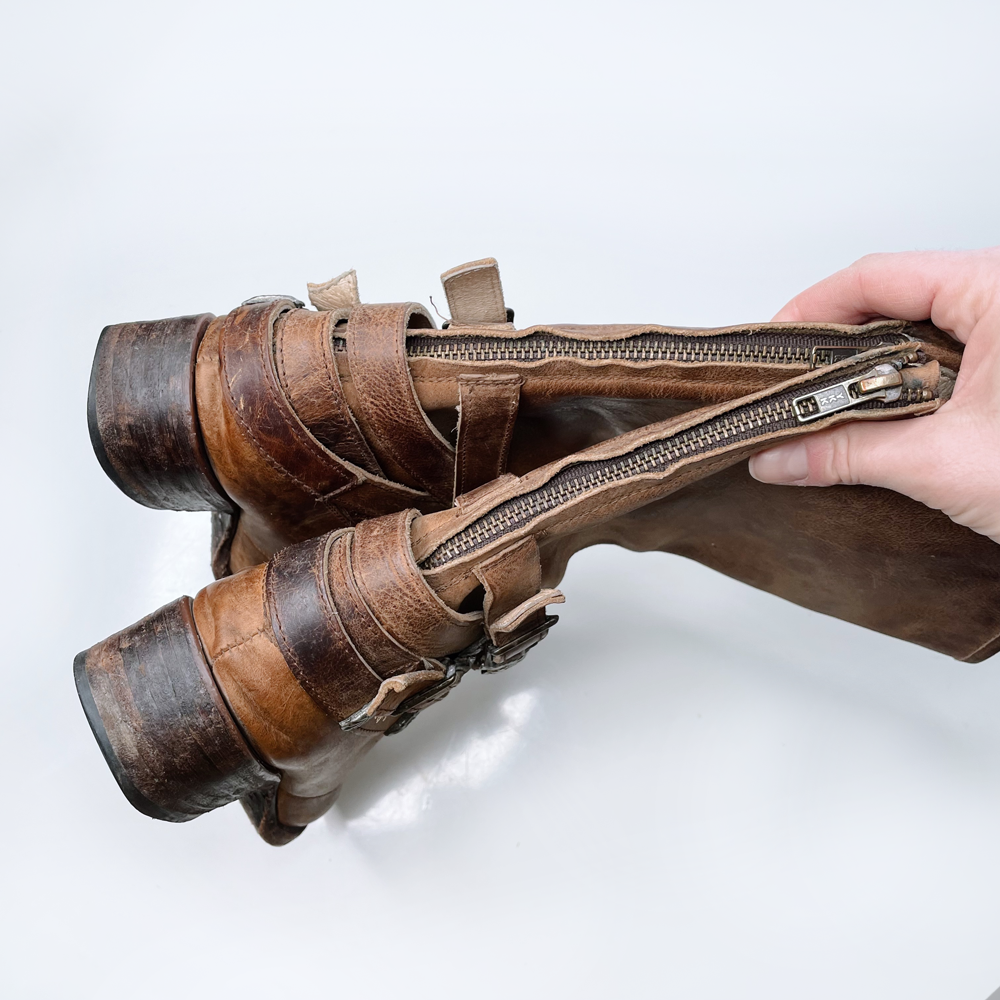 freebird brown leather drove rancher boots - size 7