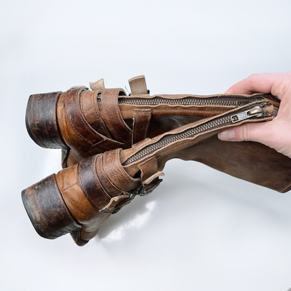 freebird brown leather drove rancher boots - size 7