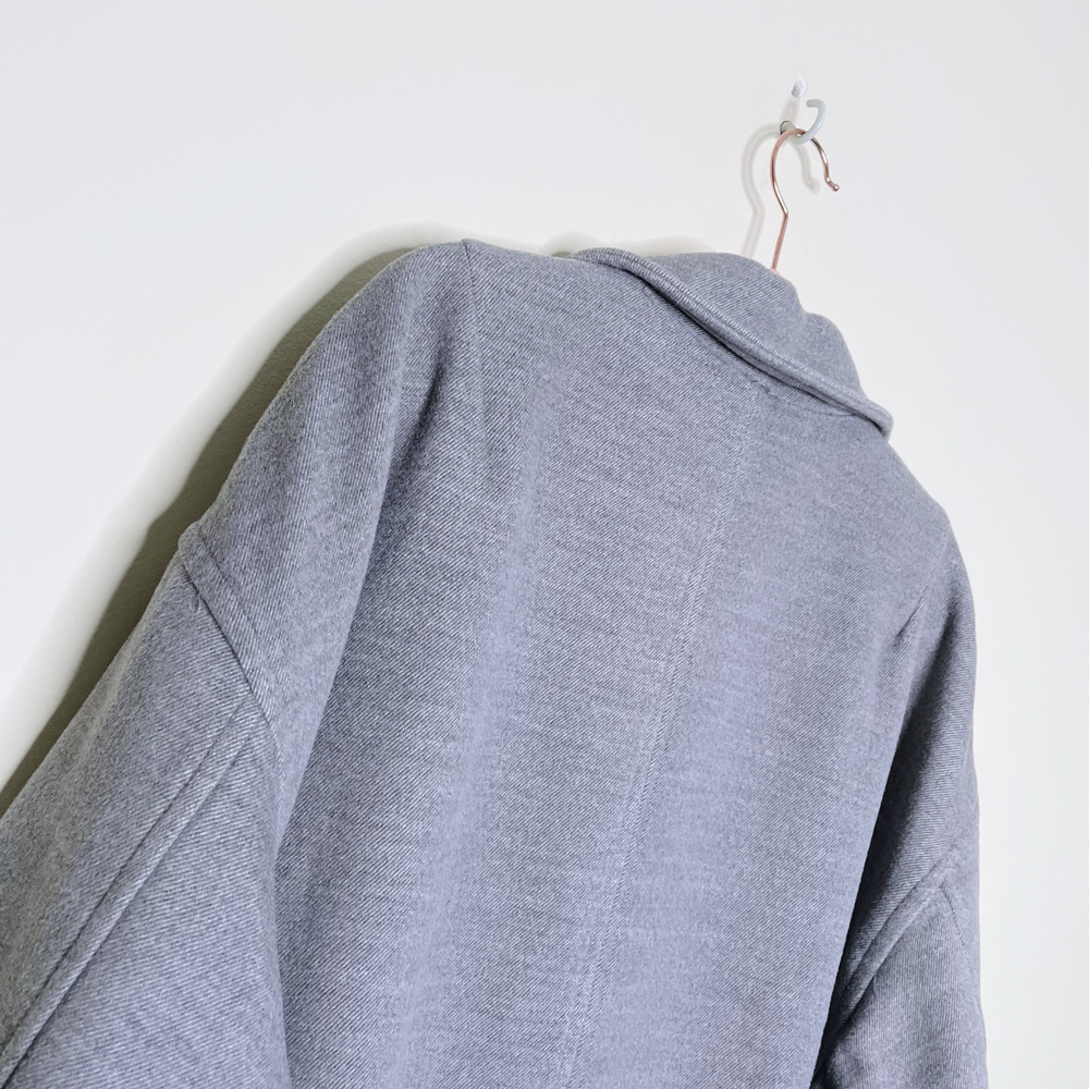 free people hannah grey double breasted pea coat - size xl