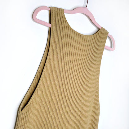 free people v-neck sleeveless ribbed knit maxi tunic - size xs