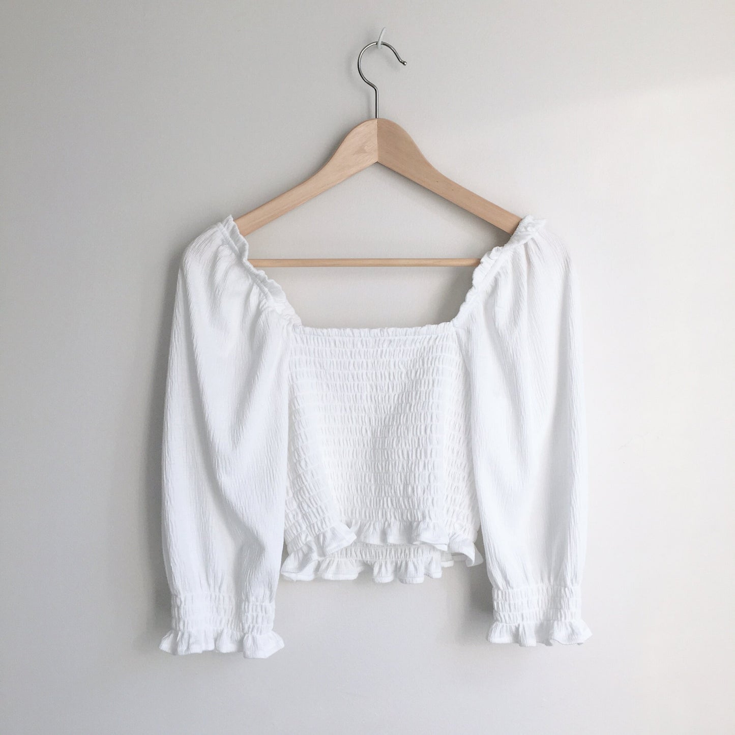 Free People Brenyce smocked crop top - size Small