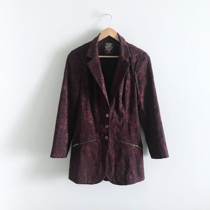 Free People Lace Corset Brocade Blazer - size 6