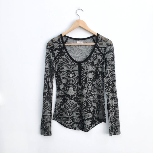 Intimately Free People burnout henley - size Small