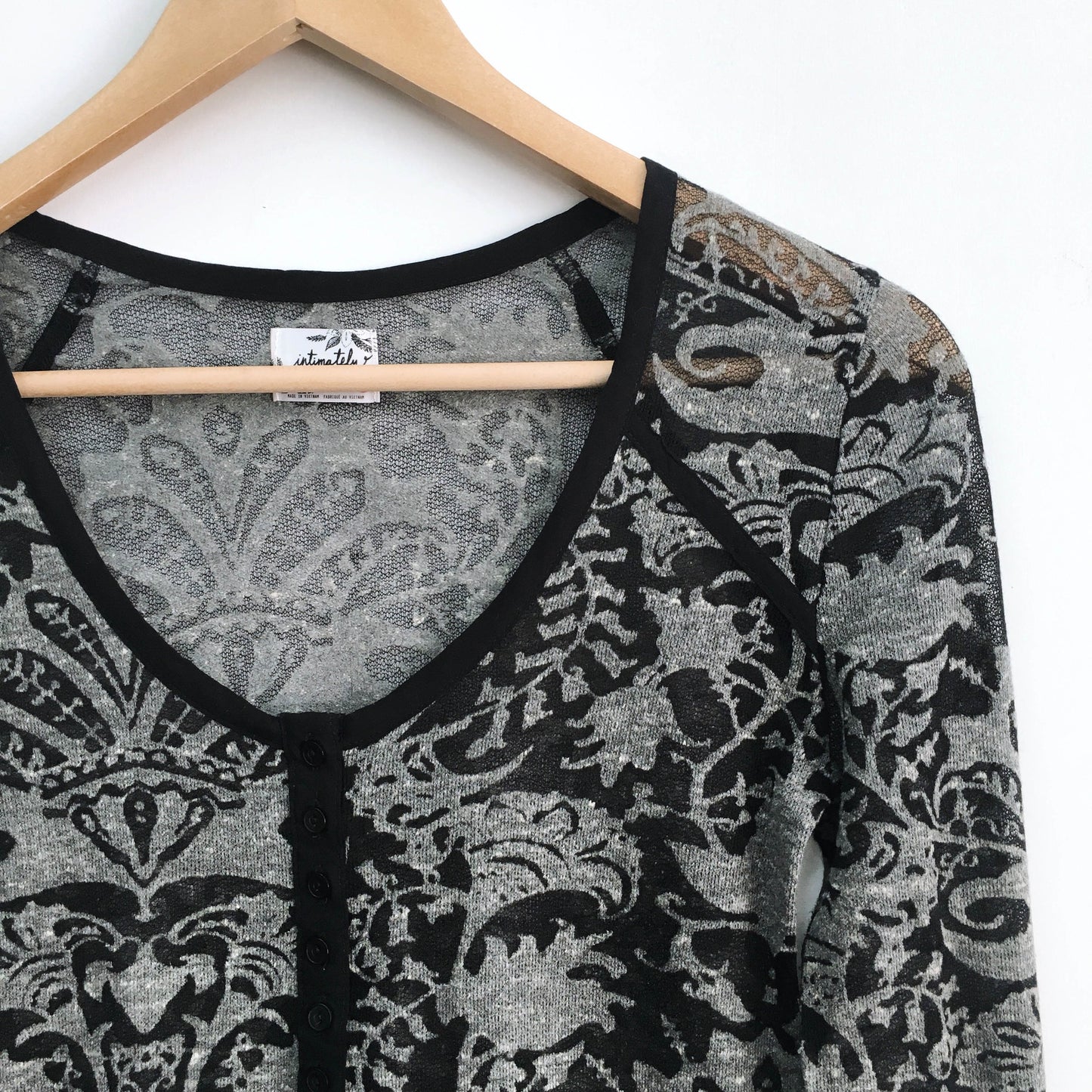 Intimately Free People burnout henley - size Small