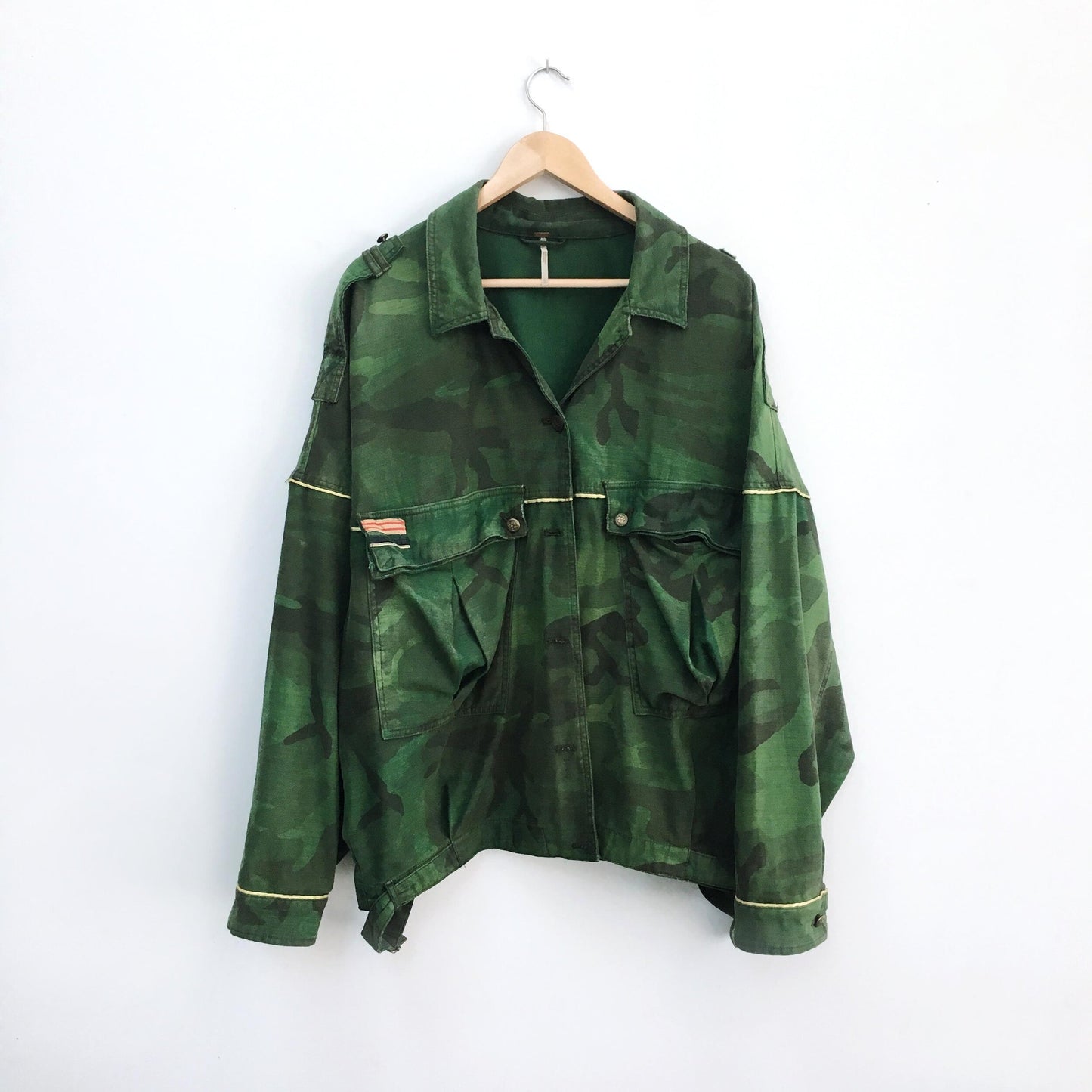 Free People Slouchy Military Jacket - size Large