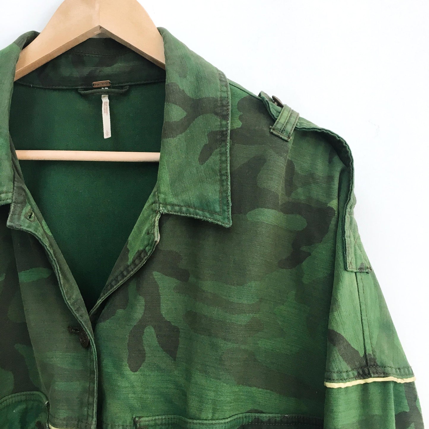 Free People Slouchy Military Jacket - size Large
