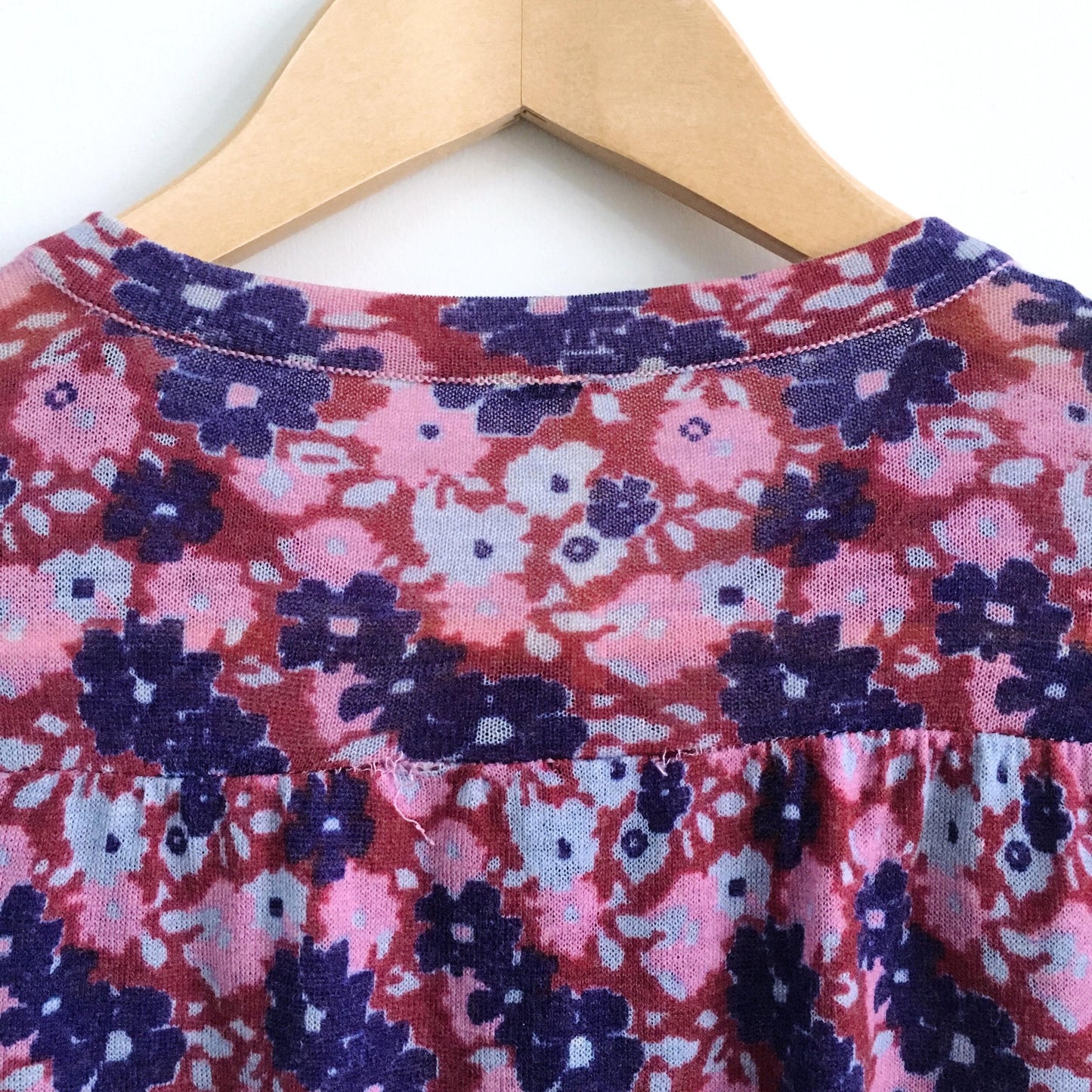 Free People Floral Wool-Cashmere Top - size xs