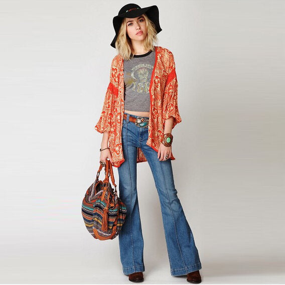 Free People LA Disco Pintuck Flare Jeans - size 27