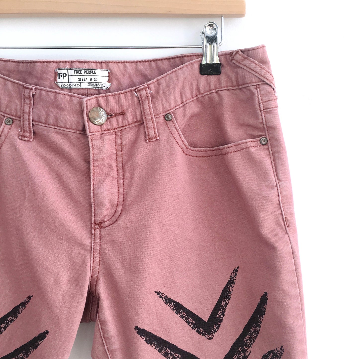 Free People Dotted Ikat Skinnies - size 30