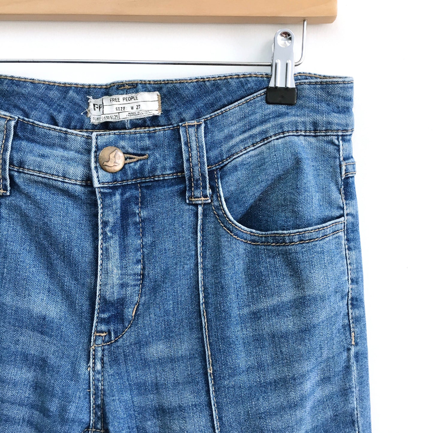 Free People LA Disco Pintuck Flare Jeans - size 27