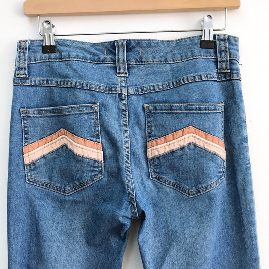 Free People LA Disco Pintuck Flare Jeans - size 27