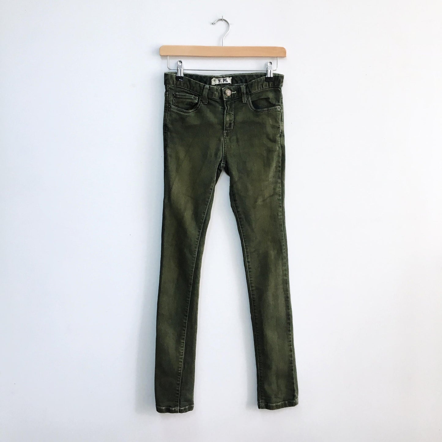 Free People Skinny Jean in army green - size 25